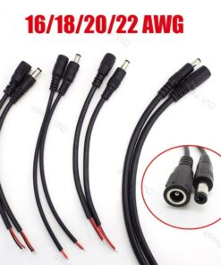 2a 5A 7A 10A DC Nam Nữ Đầu Nối Nguồn Điện Mở Rộng Cáp 5.5X2.1MM Dây Đồng Cho Dải led Camera Quan Sát VN9B2