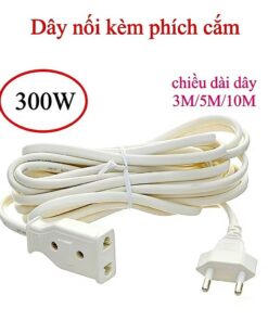 3m / 5m/10m Cáp Nối Dài – Dây Nguồn Kéo, Nhựa ABS Chịu Nhiệt