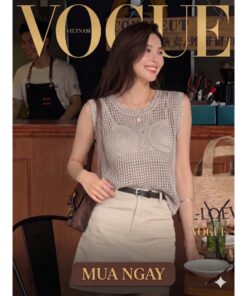 Áo Lưới Nữ 3 Lỗ Chữ X Sexy Mỏng Nhẹ Phối Outfit Cá Tính