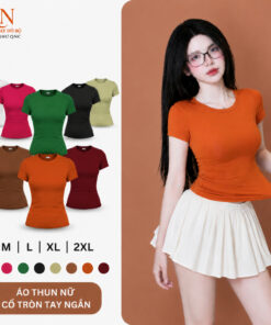 Áo Thun Nữ Cổ Tròn Tay Ngắn Chất Tăm Lạnh Mịn Mát Nhiều Màu Thời Trang Mặc Nhà Giá Rẻ Nhất Mua Tại Quynh Nhu Qbn Bigsize