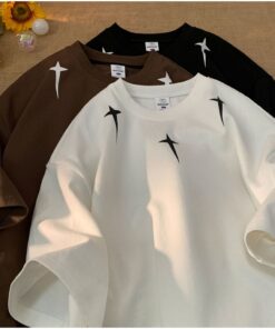 Áo thun nam nữ LOGO 3 SAO , áo phông unisex chất cotton dày dặn thoáng mát-MayLinh Shop