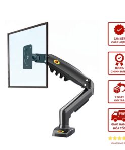 Arm màn hình máy tính gắn bàn NB F80 17-30 inch, giá treo màn hình lcd cột đứng nâng hạ dễ dàng