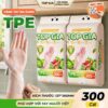 (BỊCH LỚN 300 CÁI- SIÊU DAI) Găng tay TPE treo tường dạng rút đa dụng tặng kèm móc treo phù hợp với tay người Vệt