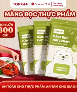 [BỊCH LỚN] Túi màng bọc thực phẩm chất liệu PE treo tường dạng rút TopGia, có chun co dãn siêu dai