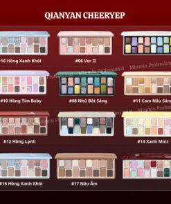 Bảng phấn mắt Cheeryep Qianyan Natural Color 16 ô màu nhũ lì xinh