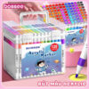 Bộ 12/24/36/48/60/80/120 Màu Acrylic Marker Bossee Ngòi Đầu Tròn, Bút Sơn Màu Tươi Sáng Không Lem