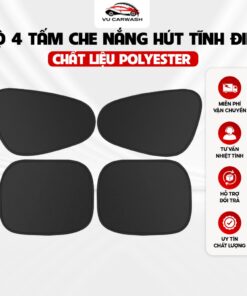 Bộ 4 Cái Rèm Che Nắng Cửa Sổ Ô Tô Hút Tĩnh Điện Gấp Gọn Cách Nhiệt Bộ 4 Cái