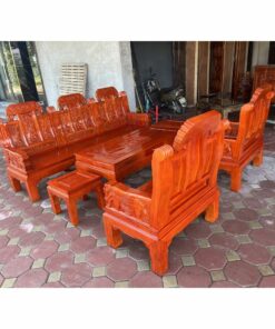 Bộ Bàn Ghế Âu Á Chương Voi Tay Đặc gỗ xoan ta