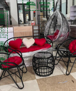 Bộ Bàn Ghế Ban Công Sân vườn Song Mây Chất Liệu Nhựa Giả Mây Cao Cấp Healhomes