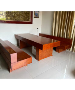 Bộ Bàn Ghế K3 Có Tựa Đóng Hộp Gỗ hương đá nam phi