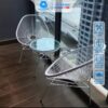 Bộ bàn ghế ban công dây văng giả mây lõi thép dùng thư giãn trang trí phòng khách sân vườn cà phê / FutureHomes SG