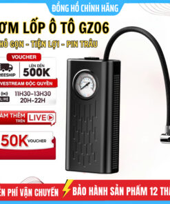 Bơm lốp ô tô GZ06 , bơm hơi mini không dây di động bơm đa năng thích hợp cho ô tô xe máy xe đạp bóng