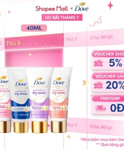 [CHÍNH HÃNG] Dove Serum dưỡng sáng khử mùi Dove dành cho nữ với 3% Niacinamide giúp da sáng mịn đều màu 40ml tốt như lăn