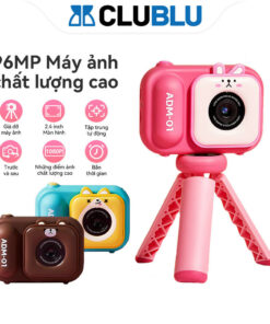 -CLUBLU- Máy Ảnh Kỹ Thuật Số Mini ADM-01 Camera Digital Trước Và Sau 720P 48MP Có Tripod Cho Bé Cute