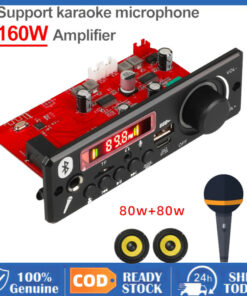 (COD)Bảng Mạch Khuếch Đại Âm Thanh MP3 12V DIY 160W Cho Xe Hơi Bộ Khuếch Đại Bluetooth FM Trên Ô Tô mô Đun TF USB Micro