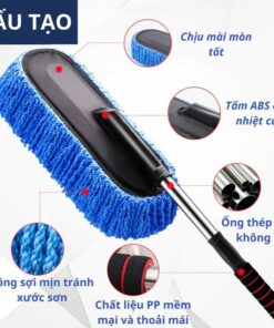 Chổi Lau Xe Ô TÔ Phẩy Bụi Vệ Sinh Nhà Cửa Chỉnh Độ Dài Ngắn BỀN ĐẸP TIỆN ÍCH