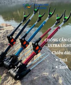 Chống gác cần câu đài ultra light phiên bản nâng cấp chắc chắn, chống cần câu máy, câu tay