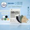 [Combo 100 Cái] Khẩu Trang 5D Tấn Phát Chính Hãng 3 Lớp, Chống Bụi Mịn, Không Lem Son