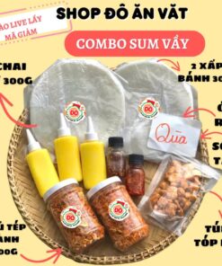 Combo Bánh Tráng Phơi Sương Muối Tép Hành Phi + Hủ Bơ Lớn (250g bánh) [ ăn văt shop đô]