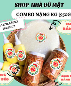 Combo Bánh Tráng Phơi Sương Muối Tép Hành Phi + Hủ Bơ Lớn (250g bánh) đô ăn vặt