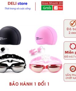 Combo Kính Bơi, Mũ Bơi kèm bộ bịt tai mũi dành cho cả nam và nữ