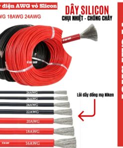 DÂY ĐIỆN AWG SILICON CHỊU NHIỆT ĐỘ – CHỐNG CHÁY 16AWG – 18AWG – 24AWG LÕI ĐỒNG MẠ NIKEN VĨ GIA SHOP