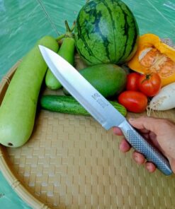 Dao Thái JAPAN MÃ 674 Hàng chính hãng. Dao thái lọc cắt thịt cá rau củ quả trái cây. Thép 440C sáng bóng, không hang rỉ.