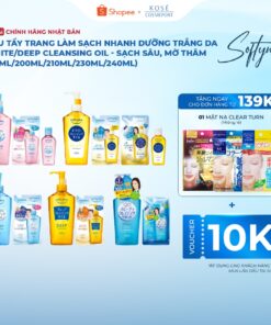 Dầu Tẩy Trang Làm Sạch Nhanh Dưỡng Trắng Da SOFTYMO White/Deep Cleansing Oil - Sạch Sâu, Mờ Thâm (60ml/210ml/240ml)