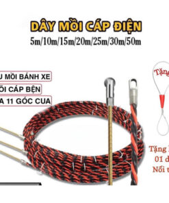 Dây Mồi Luồn Kéo Dây Điện 3 Lõi Xoắn Có bánh xe 5 ===>20 Giá Ưu Đãi (Tặng 1 dây thít nối)