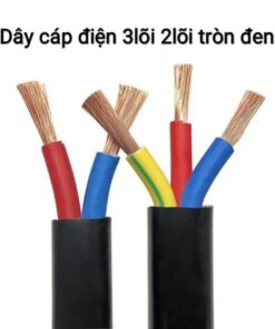 Dây điện 3 lõi tròn đen 3×2,5 & 3×1,5 & 2×6 & 2×4 & 2×2,5 & 2×1,5 & 2×1,0 & 2×0,75CU/PVC//PVC 300/500V Dongnew