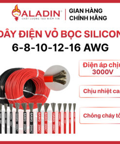 Dây điện chống cháy AWG bọc silicone, chịu nhiệt cao size 6/8/10/12/16 màu đen đỏ - giá tính theo 1 mét