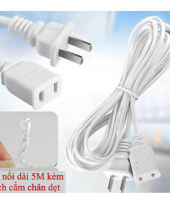 Dây nối dài 5M kèm phích cắm chân dẹt (tiêu chuẩn Mỹ) dùng cho các thiết bị gia dụng – Hàng sẵn kho, hỗ trợ bán sỉ