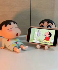 Dễ Thương Crayon Shin-chan Giá Đỡ Điện Thoại Di Động Hoạt Hình Để Bàn Đồ Trang Trí Quà Tặng Tiếp Liệu