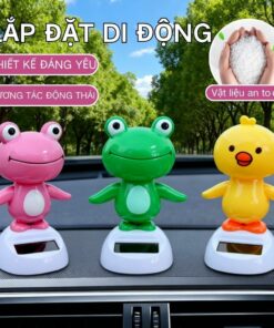 Đồ Chơi Ếch Lắc Đầu Năng Lượng Mặt Trời | Đồ Trang Trí Ô Tô Dễ Thương