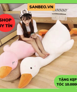 Gấu bông Vịt bông trầm cảm Vịt mệt mỏi 3 Màu Trắng, Hồng, Vàng Size 60cm- SANBEO.VN