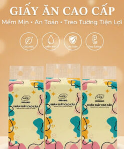 Giấy vệ sinh treo tường thùng 10 bịch đa sắc treo đa năng từ bột gỗ nguyên chất, 1280 tờ 4 lớp