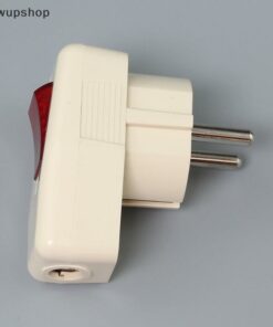 Glowupshop] Ổ cắm điện EU 16A 250V của Đức có công tắc BẬT / TẮT màu đỏ Có thể điều chỉnh lại Loại E Đầu nối dây cho thiết bị MỚI