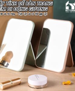 Gương trang điểm để bàn gấp gọn, gương để bàn thiết kế đẹp, gương trang điểm dễ thương