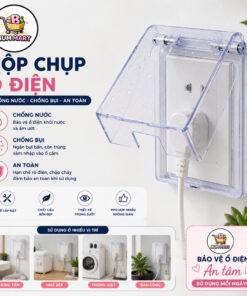Hộp Chụp Ổ Điện Chống Nước An Toàn, Hộp Che Ổ Cắm Tiện Dụng ( Ổ Điện Dưới 9 x 8.8 )