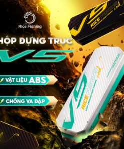 Hộp đựng trục câu đài 6 ngăn V5 RICE FISHING chất liệu ABS chống va đập HP-21