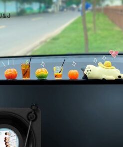 [J & J] 1 Bộ Mini Trà Chanh Cà Phê Nhân Vật Hành Động Bảng Điều Khiển Tự Động Đồ Trang Trí Hoạt Hình Dễ Thương Mèo Trang Trí Nội Thất Ô Tô Phụ Kiện DIY [MỚI]