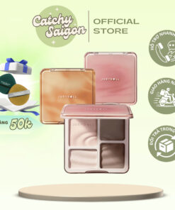 [JUDYDOLL] Bảng Phấn Tạo Khối JUDYDOLL Kèm Bắt Sáng 4 Ô, Hỗ trợ tạo khối và bắt sáng tự nhiên 9g