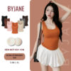 [KO MÚT / KÈM MÚT] Áo ba lỗ nữ cotton mát BYJANE, Áo 2 dây bản to, Áo tanktop co dãn 4 chiều phù hợp đi tập - 012