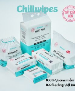 Khăn mặt khô Chillwipes dùng 1 lần lau khô, lau ướt - Giấy lau mặt dùng một lần