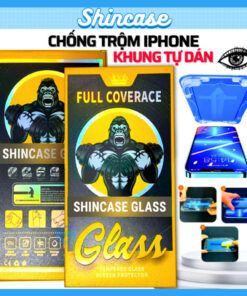 Kính Cường Lực Chống Nhìn Trộm Có Khung Tự Dán, Trong Suốt -iPhone 7/8/Plus/X/XS/XR/11/12/13/14/15/16/17Pro/Max/Mini/Air