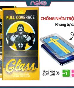 Kính Cường Lực Chống Nhìn Trộm và Trong Suốt có Khung Tự Dán Cho Iphone Full Màn x xr xs 11 12 13 14 15 16 pro max plus