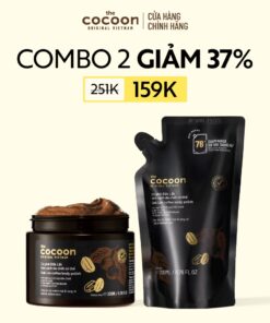 [MUA 2 GIẢM 37%] Combo 1 Hũ Tẩy Da Chết Cơ Thể Cà Phê Đắk Lắk Cocoon 200ml + Túi Refill Tẩy Da Chết Cà Phê 200ml