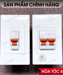 Mặt Át Và Đế Lắp Aptomat Âm Tường Sino Vanlock ST121M ST122M Mặt 1 Át Mặt 2 Át Chính Hãng