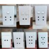Mặt Hạt SINO VANLOCK S18 (Hình Tròn), Ổ Cắm 2 Chấu, Công Tắc, Đèn Báo - CHÍNH HÃNG 100%