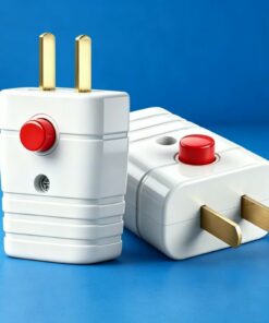 Màu trắng với phích cắm công tắc nút đỏ phích cắm hai chân
